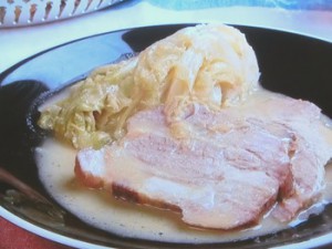 豚肉とキャベツのマスタード煮