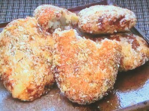 もこみち流 牛ひき肉入りきんぴらごぼうのコロッケ