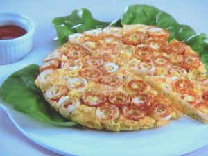 ちくわのオープンオムレツ