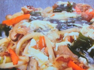 あんかけ焼きうどん
