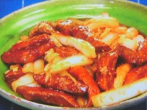 レバー白菜炒め