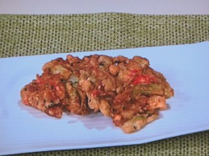 たらの芽と豚肉のかき焼き