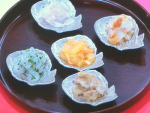 真鯛の刺身5種