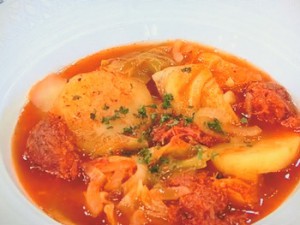 コンビーフと野菜のトマトジュース煮