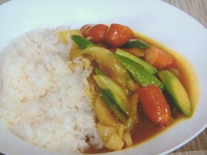 新たまねぎとソーセージの和風カレー