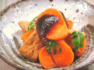 春にんじんと干ししいたけとお揚げの炊いたん