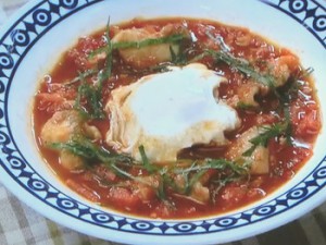 鶏のトマ玉チリ煮込み