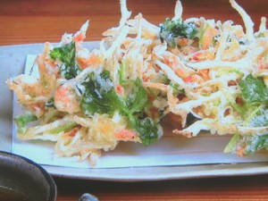 新ごぼうと桜えびのかき揚げ