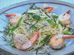 もこみち流 シラスとエビの和風パスタ