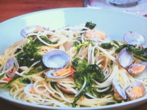 あさりとあおさのスパゲティ