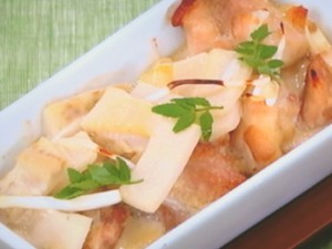 たけのこの白みそグラタン