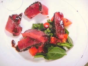 まぐろのごまソテー