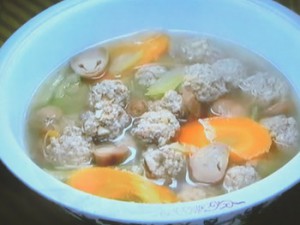 もこみち流 豚だんごの中華スープ