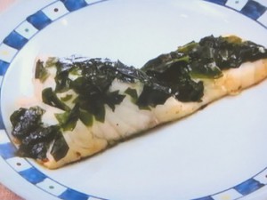 スズキ君とワカメちゃんの塩ヨーグルト焼き