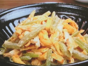 ふきとささ身のごまソースあえ