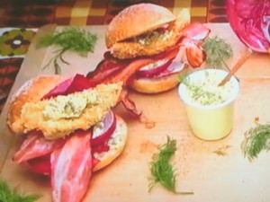 もこみち流 フライドサーモンバーガー