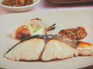 さわらの塩焼き 薬味みそ添え