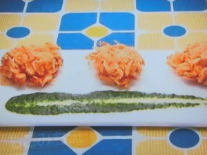 もこみち流 ホタテと桜エビのフリット 〜ハーブソース