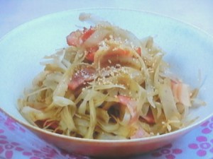 新ごぼうとベーコンのきんぴら