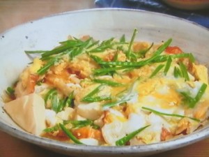 豆腐とちくわの卵とじ