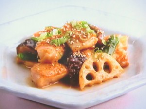 鶏と蓮根のごまだれ焼き