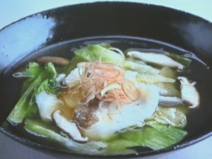 鯛とレタスのさっと煮