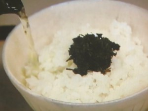 新茶の佃煮のお茶漬け