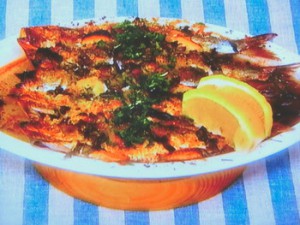 丸干しイワシのパン粉焼き