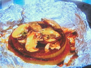 料理は楽しい(玉ねぎとマッシュルームのグリル)
