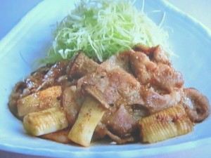みそ風味のしょうが焼き