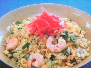 海老卵わけぎチャーハン