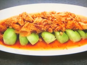 もこみち流 鶏ひき肉と湯葉とチンゲンサイの炒めもの