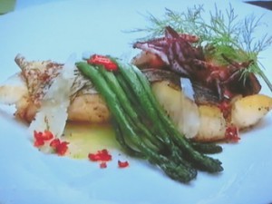 もこみち流 魚介のソテー〜ライムチリソース