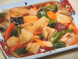鶏むねの揚げない酢豚風