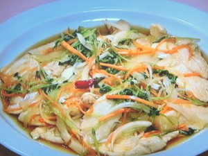 鶏むね肉のゆで南蛮漬け