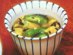 オクラとひじきの卵スープ