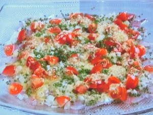 あじのカルパッチョ 粒マスタードソース