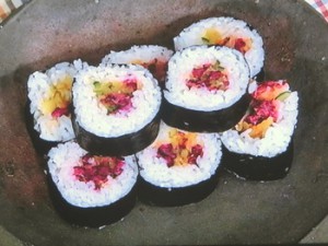 漬物の彩り太巻き