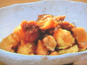 鶏肉とじゃがいもの梅煮