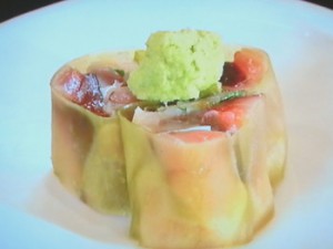 新しょうがと青魚の昆布巻き