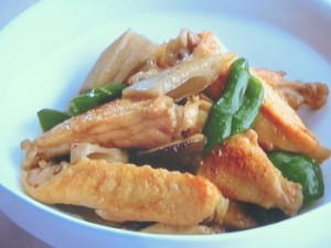 手羽中とれんこんの照り煮
