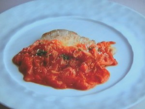 トマト風味のポークチャップ