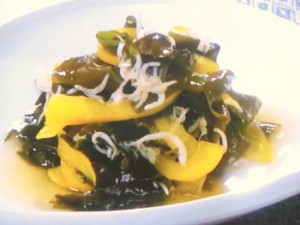 わかめとしらすのしょうが酢