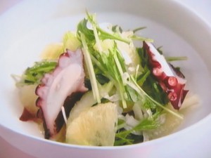 たことセロリの和えもの
