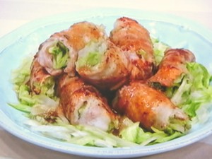 レタス1玉!レタスの肉巻き炒め