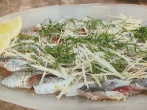 いわしのカルパッチョ 新しょうが風味