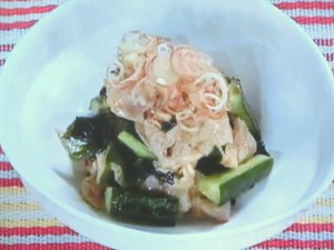 豚肉ときゅうりの梅肉酢