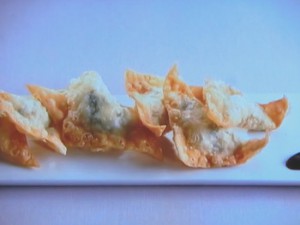 豆腐と海老の揚げワンタン