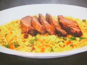 もこみち流 牛肉の甘辛煮のせチャーハン