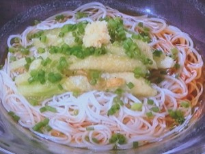 焼きなすそうめん